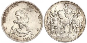 2 Mark Kingdom of Prussia (1701-1918) Silver 