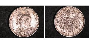 2 Mark 普魯士王國 (1701 - 1918) 銀 威廉二世 (德国)