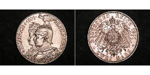 2 Mark 普魯士王國 (1701 - 1918) 銀 威廉二世 (德国)