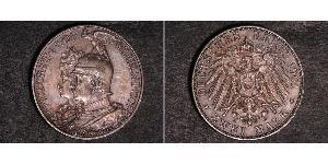 2 Mark 普魯士王國 (1701 - 1918) 銀 威廉二世 (德国)