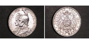 2 Mark 普魯士王國 (1701 - 1918) 銀 威廉二世 (德国)
