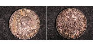 2 Mark 普魯士王國 (1701 - 1918) 銀 威廉二世 (德国)