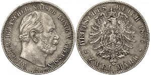 2 Mark 普魯士王國 (1701 - 1918) 銀 威廉一世 (德国)