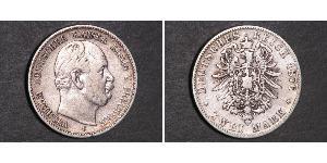 2 Mark 普魯士王國 (1701 - 1918) 銀 威廉一世 (德国)