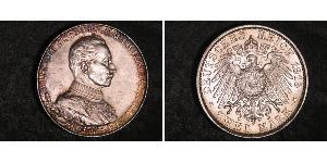 2 Mark 普魯士王國 (1701 - 1918) 銀 威廉二世 (德国)