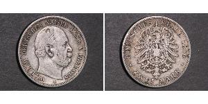 2 Mark 普魯士王國 (1701 - 1918) 銀 威廉一世 (德国)