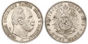 2 Mark 普魯士王國 (1701 - 1918) 銀 威廉一世 (德国)