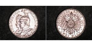 2 Mark 普魯士王國 (1701 - 1918) 銀 威廉二世 (德国)