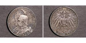 2 Mark 普魯士王國 (1701 - 1918) 銀 威廉二世 (德国)