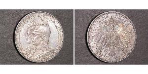 2 Mark 普魯士王國 (1701 - 1918) 銀 威廉二世 (德国)