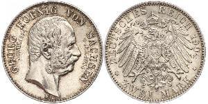 2 Mark 萨克森王国 (1806 - 1918) 銀 格奥尔格 (萨克森)