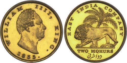 2 Mohur Britische Ostindien-Kompanie (1757-1858) Gold Wilhelm IV (1765-1837)