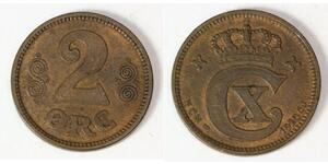 2 Ore Dänemark Bronze Christian X. (1870 - 1947)