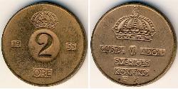 2 Ore Sweden Bronze 