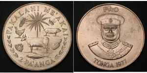 2 Paanga Tonga (1970 - ) Copper/Nickel 