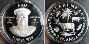 2 Paanga Tonga Silber 