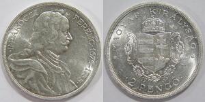 2 Pengo Kingdom of Hungary (1920 - 1946) Argento 