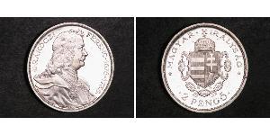 2 Pengo Kingdom of Hungary (1920 - 1946) Silber 