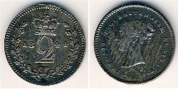 2 Penny Royaume-Uni Argent 