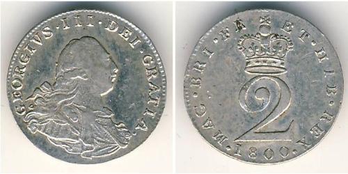 2 Penny Royaume-Uni Argent 