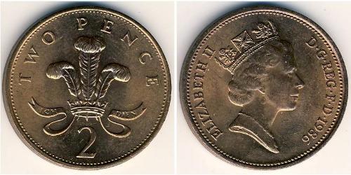 2 Penny Reino Unido Bronce 
