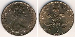 2 Penny Royaume-Uni Bronze 