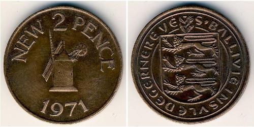 2 Penny  Bronzo 