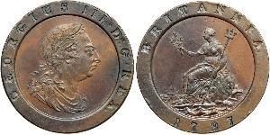 2 Penny Reino de Gran Bretaña (1707-1801) Cobre Jorge III (1738-1820)
