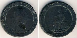 2 Penny Reino de Gran Bretaña (1707-1801) Cobre Jorge III (1738-1820)