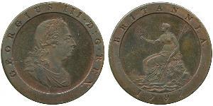 2 Penny Königreich Großbritannien (1707-1801) Kupfer Georg III (1738-1820)