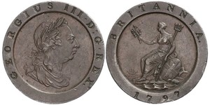 2 Penny Regno Unito di Gran Bretagna (1707-1801) Rame Giorgio III (1738-1820)