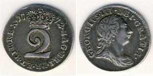 2 Penny Kingdom of Great Britain (1707-1801) Silver George III (1738-1820)