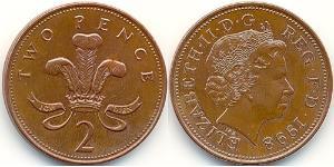 2 Penny United Kingdom (1922-)  Elizabeth II (1926-2022)