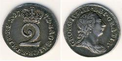 2 Penny 大不列顛王國 (1707 - 1800) 銀 喬治三世 (1738-1820)