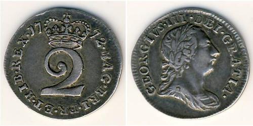 2 Penny 大不列顛王國 (1707 - 1800) 銀 喬治三世 (1738-1820)