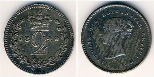 2 Penny 英国 銀 