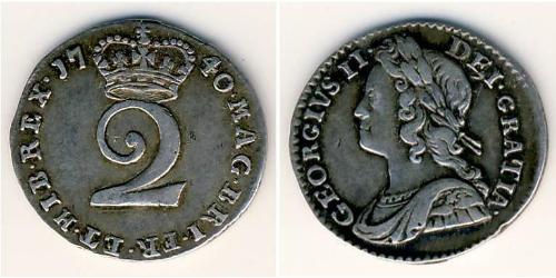 2 Penny 英国 銀 