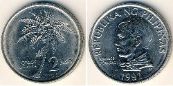 2 Peso Philippines Acier 