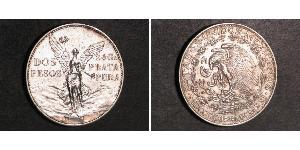 2 Peso Mexique (1867 - ) Argent 