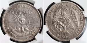 2 Peso Mexique (1867 - ) Argent 