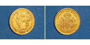 2 Peso Filipinas / Kingdom of Spain (1814 - 1873) Oro Isabella II of Spain (1830- 1904)