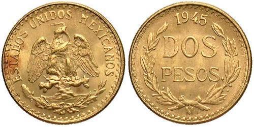 2 Peso México (1867 - ) Oro 