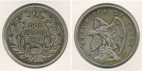 2 Peso 智利 銀 