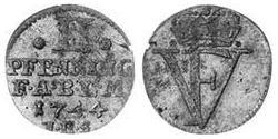 2 Pfennig Anhalt-Bernburg (1603 - 1863) Billon Silber Viktor II. Friedrich (Anhalt-Bernburg)(1700 – 1765)