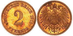 2 Pfennig Alemania Bronce 
