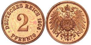 2 Pfennig Alemania Bronce 