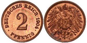 2 Pfennig Alemania Bronce 