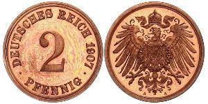 2 Pfennig Alemania Bronce 