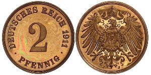 2 Pfennig Alemania Bronce 