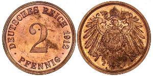2 Pfennig Alemania Bronce 